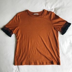 Zara Ruffle Sleeve T-Shirt
